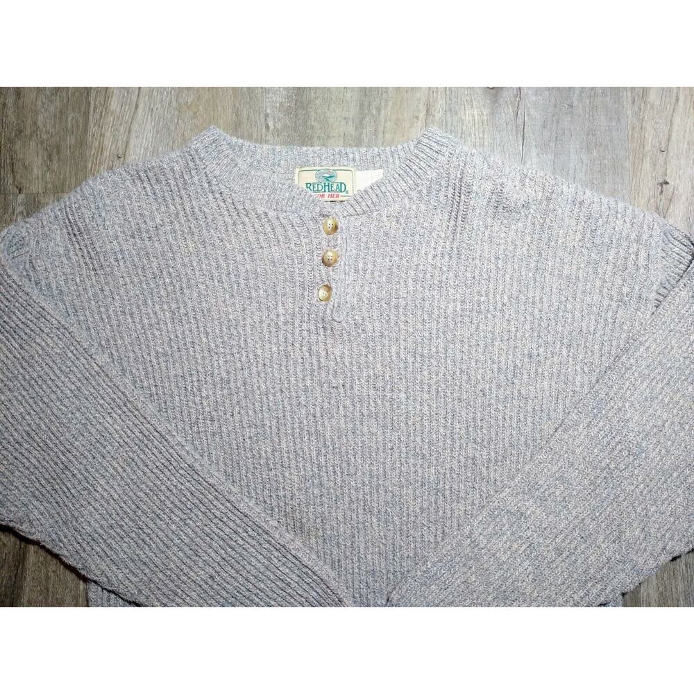 Vintage Redhead For Her Womens Tan Classic Sweater Cable Knit Sz Large USA Made